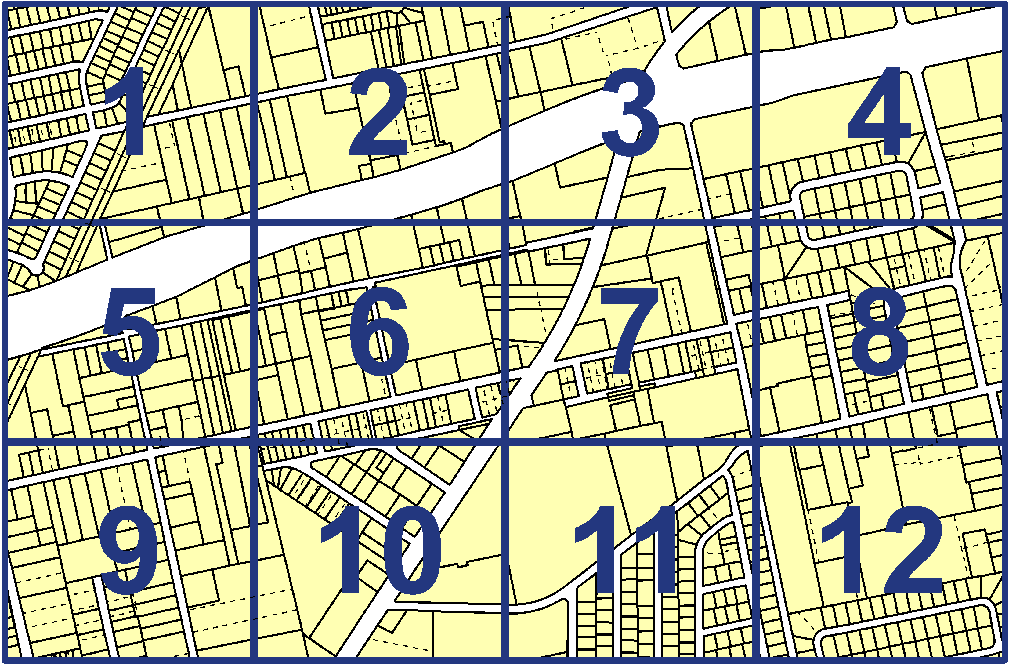 quarter facet map