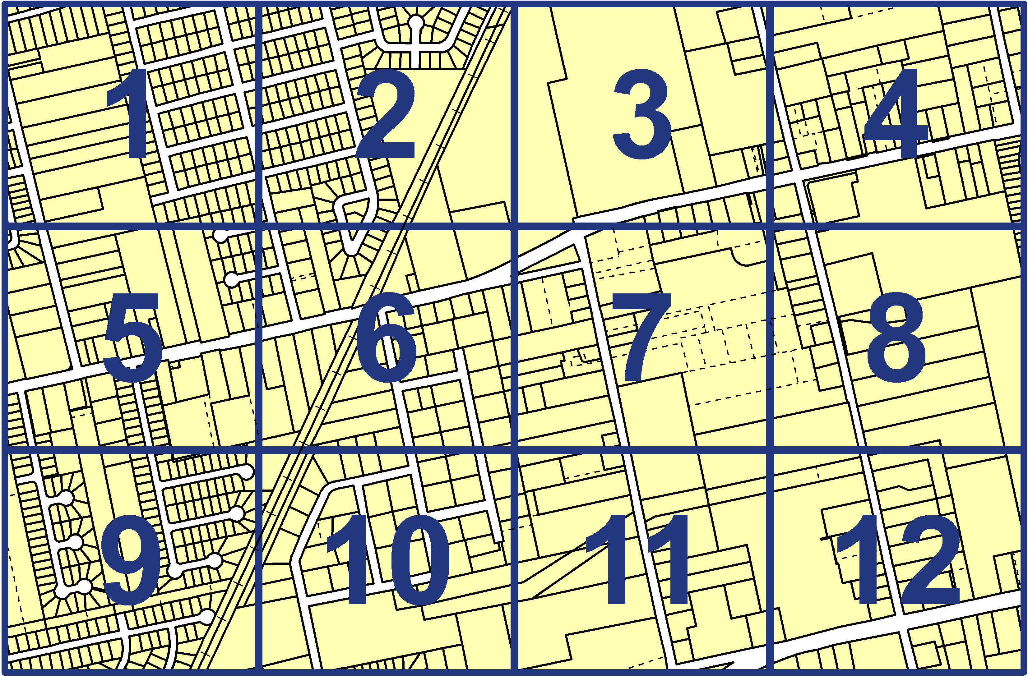 quarter facet map