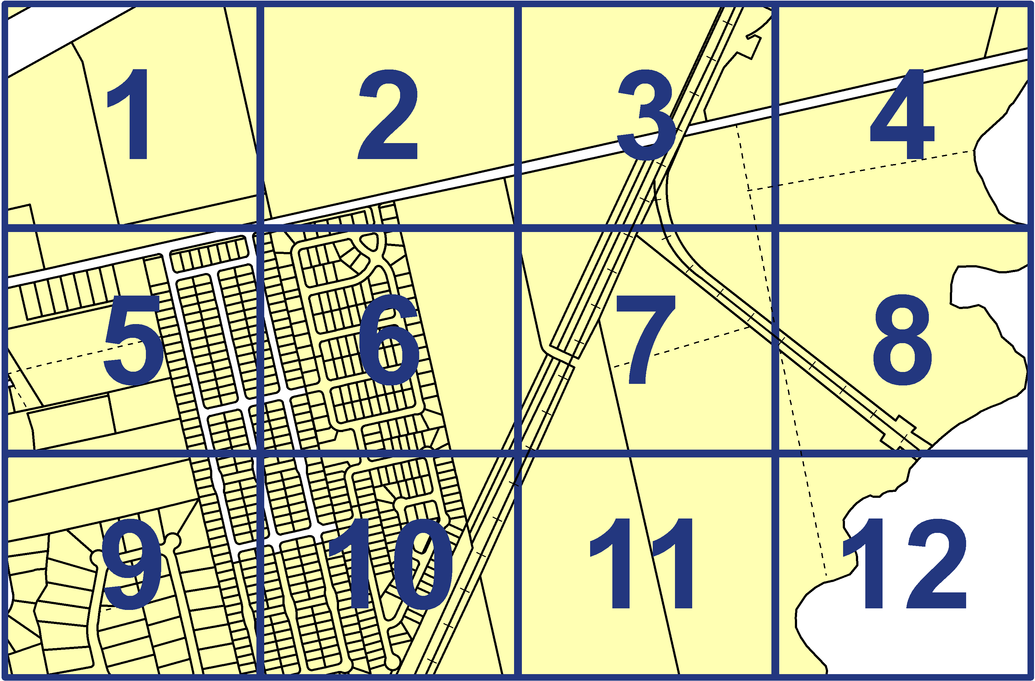 quarter facet map